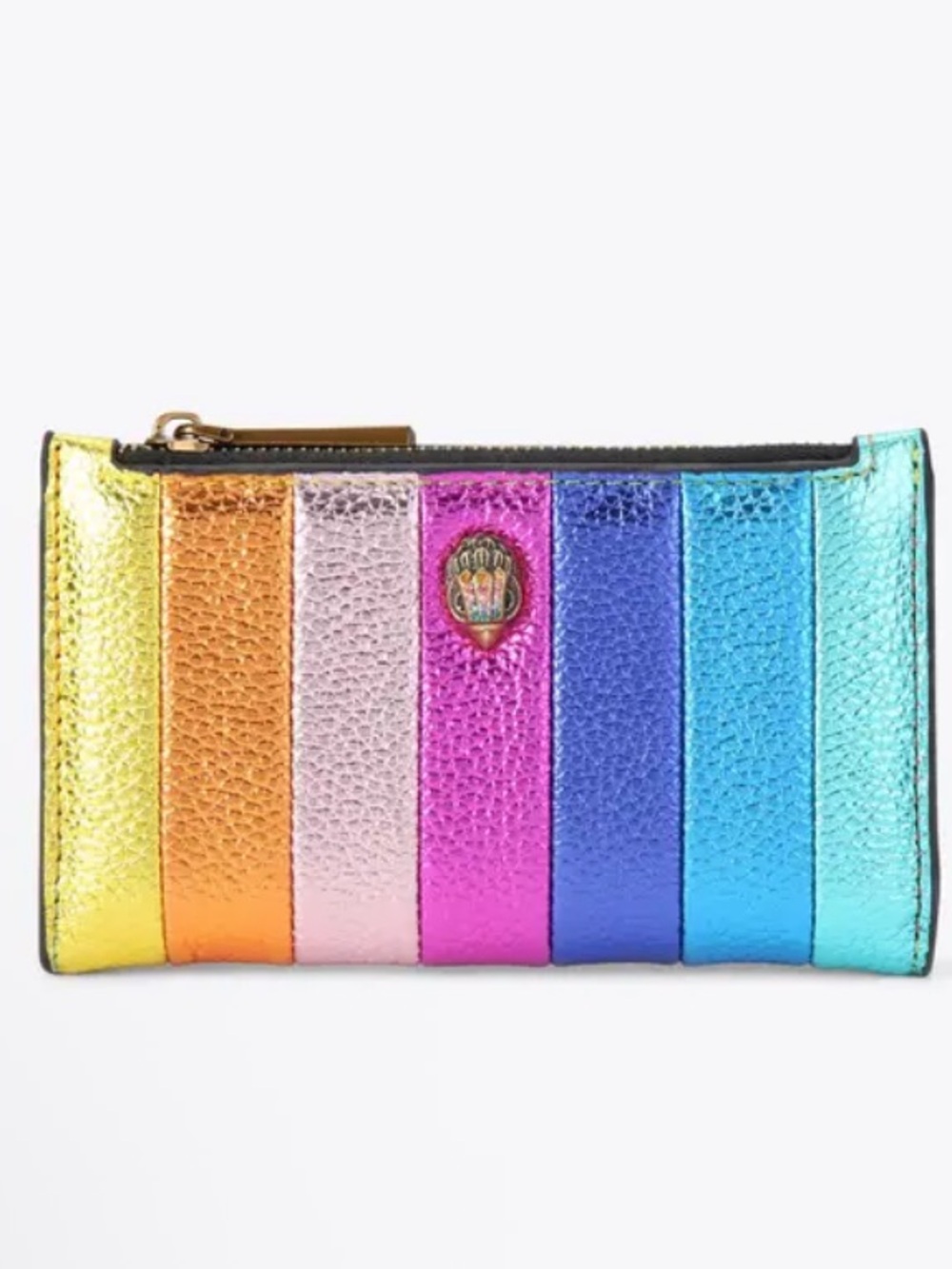 Kurt Geiger Rainbow Stripe Metallic Leather Wallet